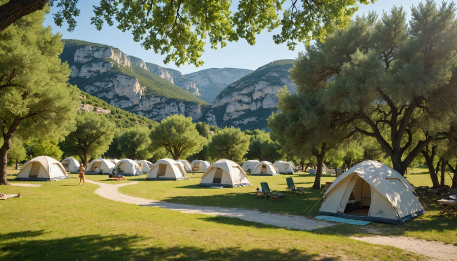 Vakantie vieren in de verdon op een naturistencamping